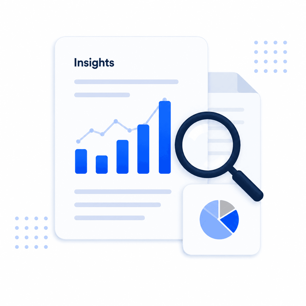 Insights and business analytics illustration